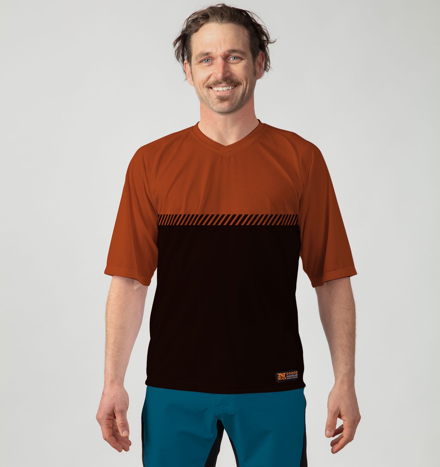 Mens Bike Trail T Jersey - Nzo DESIGN 035_3 Rust