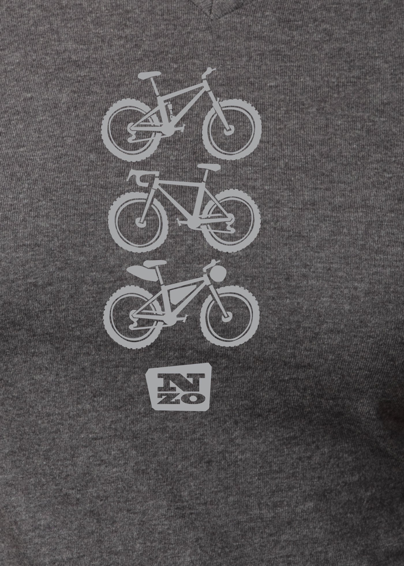 Womens organic cotton T Shirt - Charcoal marle "Ride"