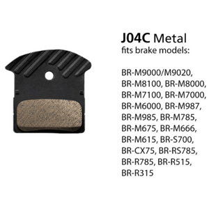 SHIMANO Brake Pads XT 2 Piston with Cooling Fins